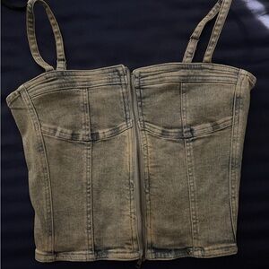 Women's Denim Corset Top